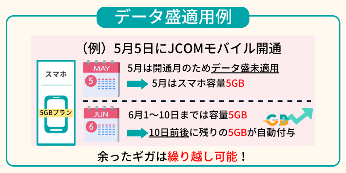 データ盛適用例