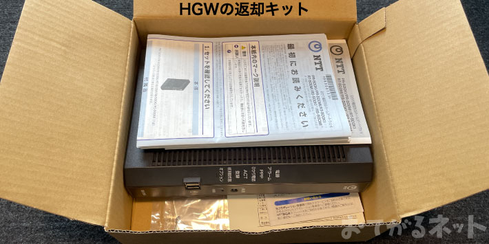 HGWの返却キット