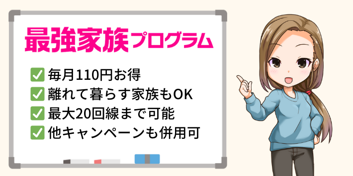 楽天モバイルの家族割「最強家族プログラム」とは