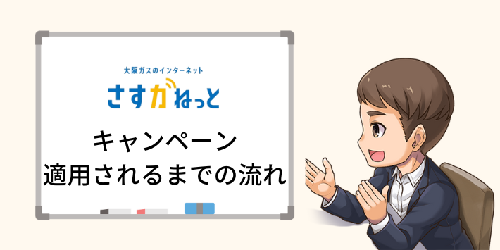 さすガねっとのキャンペーン適用されるまでの流れ