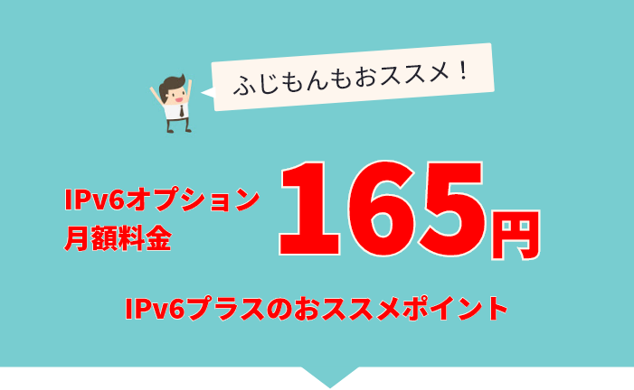 IPv6プラス月額165円