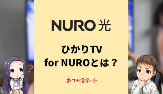 NURO光のテレビ「ひかりTV for NURO」とは？導入するメリットとデメリット