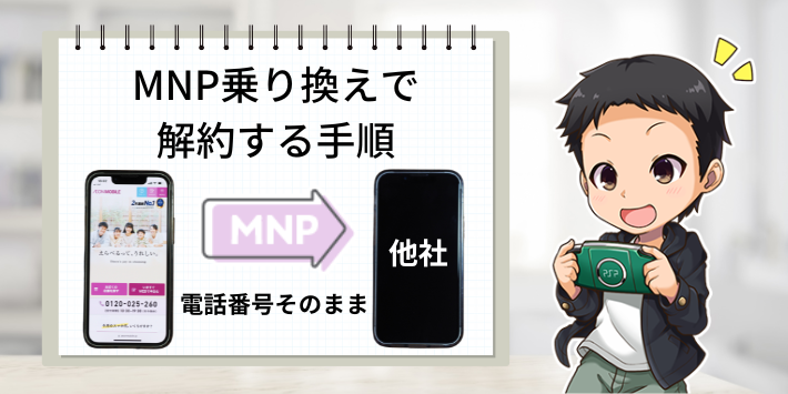 MNP乗り換えで解約する手順