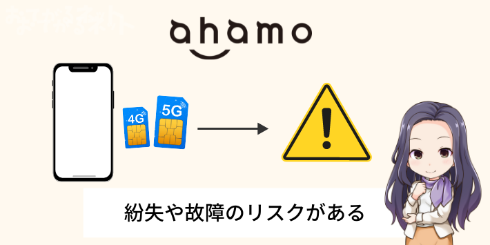 カード紛失や故障のリスクがある