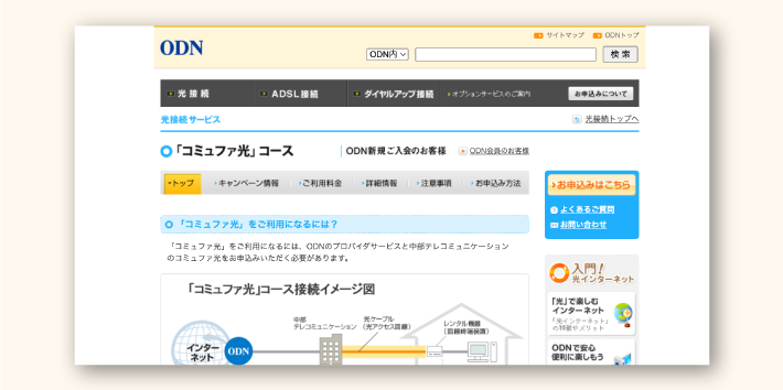 ODN「コミュファ光コース」