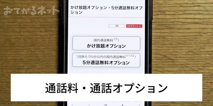 通話料・通話オプション