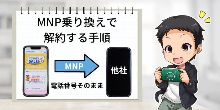 MNP乗り換えで解約する手順