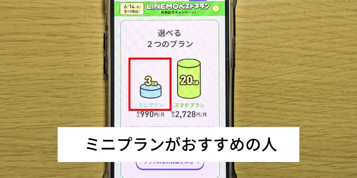 ミニプランがおすすめの人