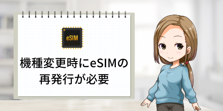 eSIM再発行必要