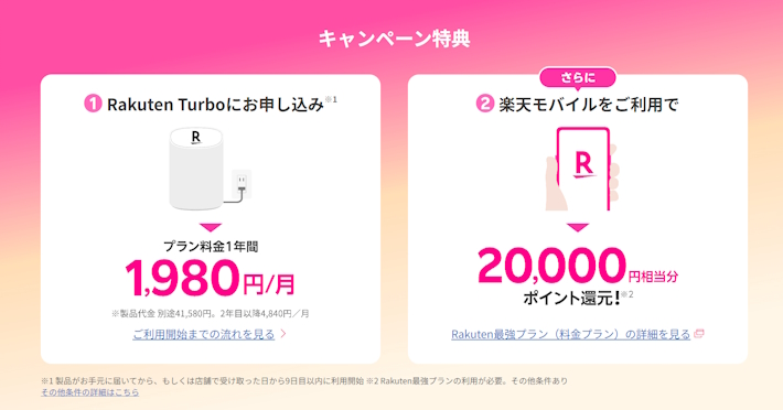 楽天ターボ5Gの料金はキャンペーン適用したら安い？他社のホーム