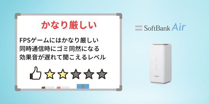 SoftBank Airでオンラインゲームをしている人の評判