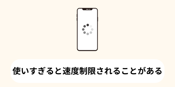 使いすぎると速度制限されることがある