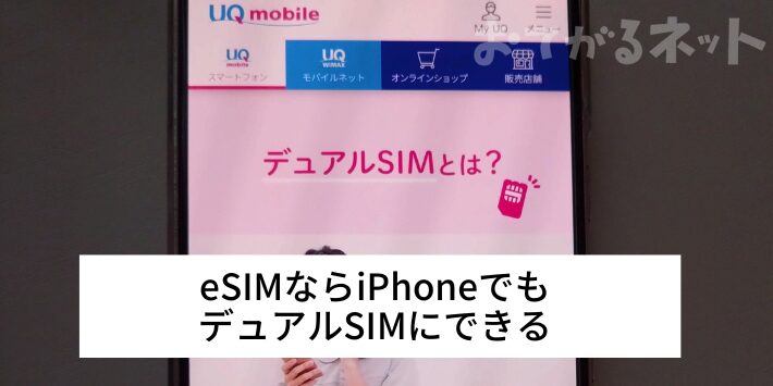 eSIMならiPhoneでもデュアルSIMにできる