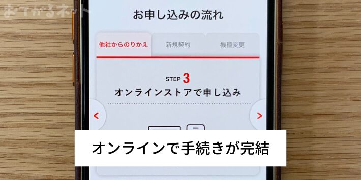 オンラインで手続きが完結