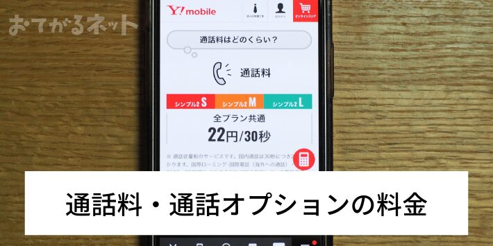 通話料や通話オプションの料金